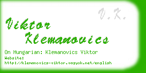 viktor klemanovics business card